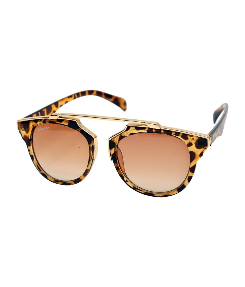 Chevera - Brown Square Sunglasses ( chfb30 ) - Buy Chevera - Brown ...