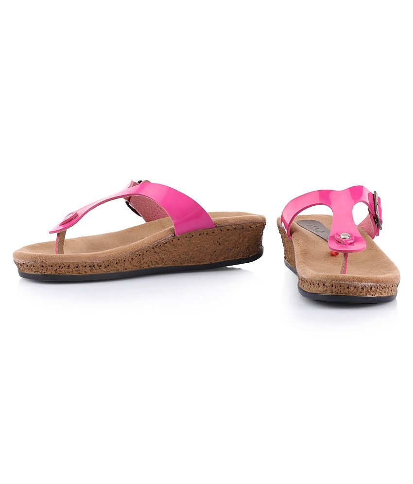 Catwalk Pink Platforms Heeled Slip-Ons Price in India- Buy Catwalk Pink Platforms Heeled Slip 