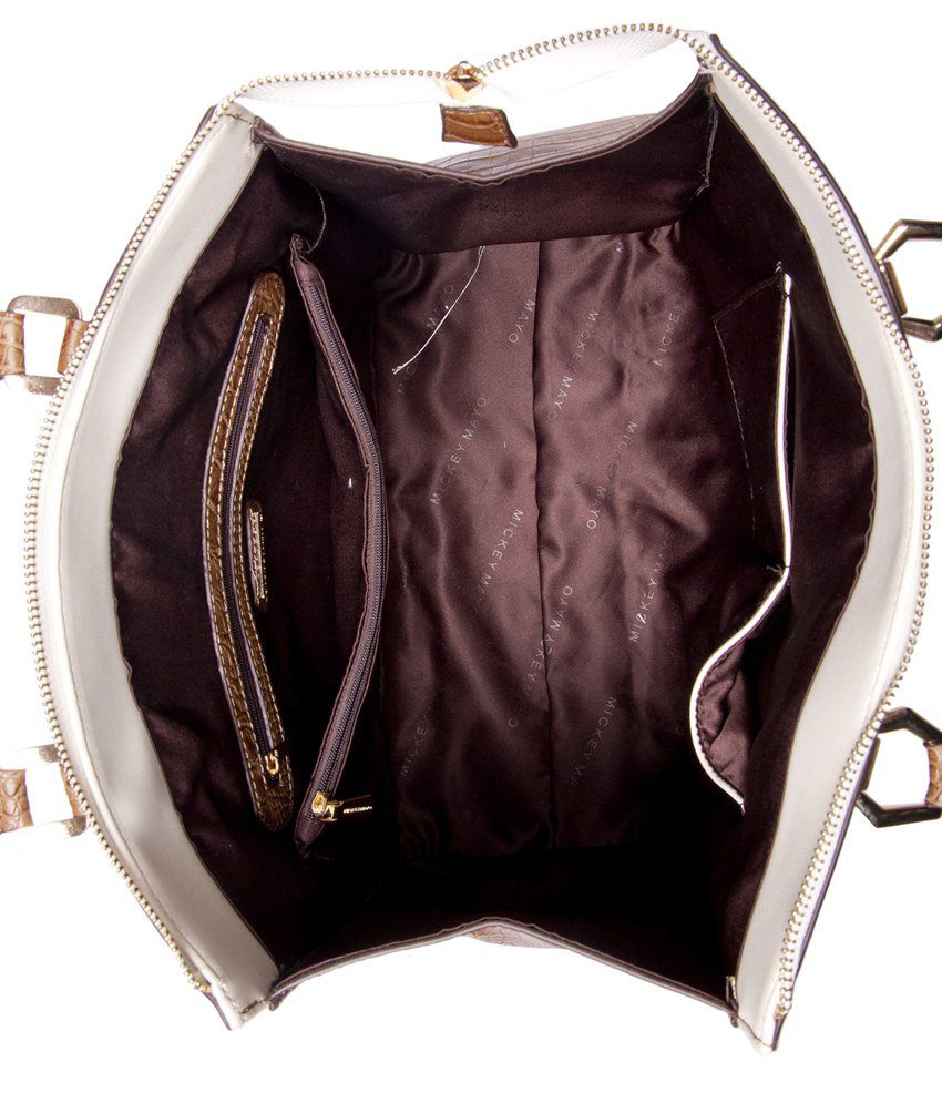 Mickey Mayo White P.U. Shoulder Bag - Buy Mickey Mayo White P.U. Shoulder Bag Online at Best ...