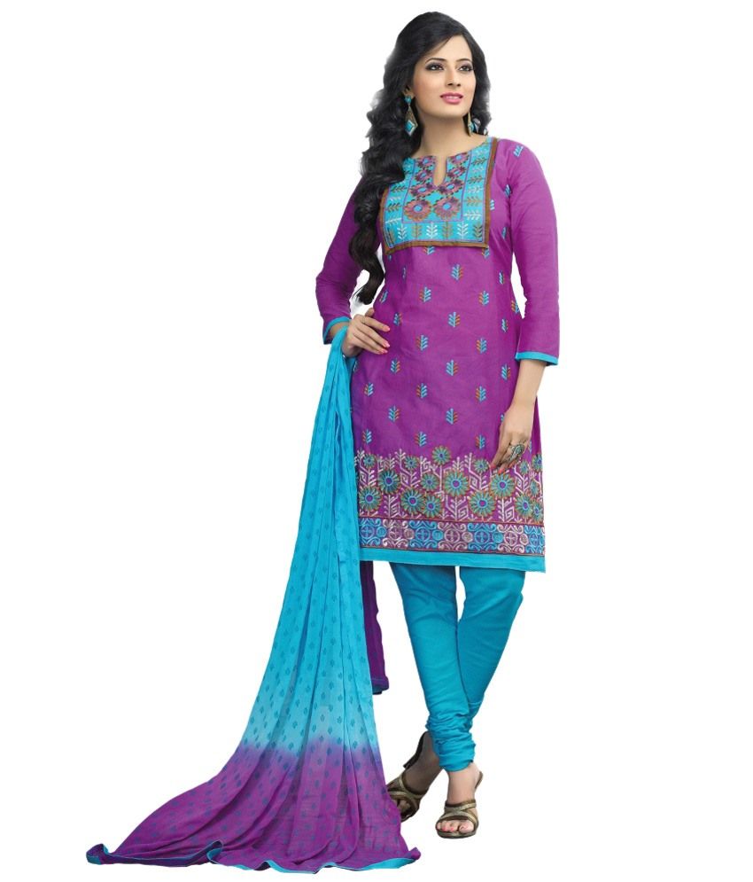 sky blue churidar material