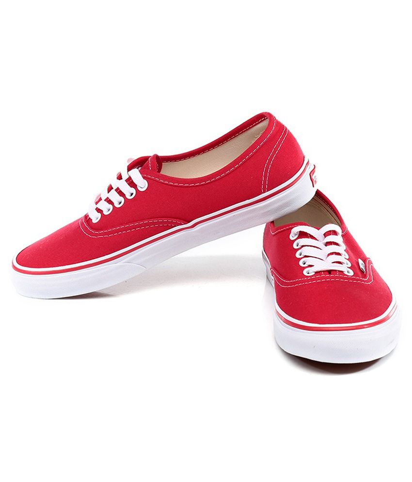 vans shoes red colour