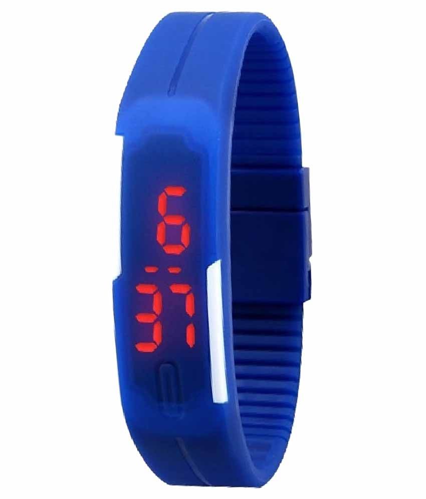 Adino Blue Sports LED Watch Price in India Buy Adino Blue Sports LED