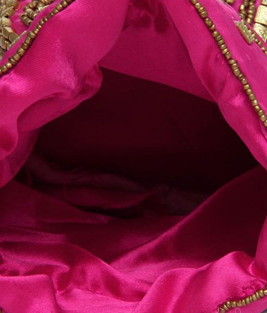 hot pink potli bag