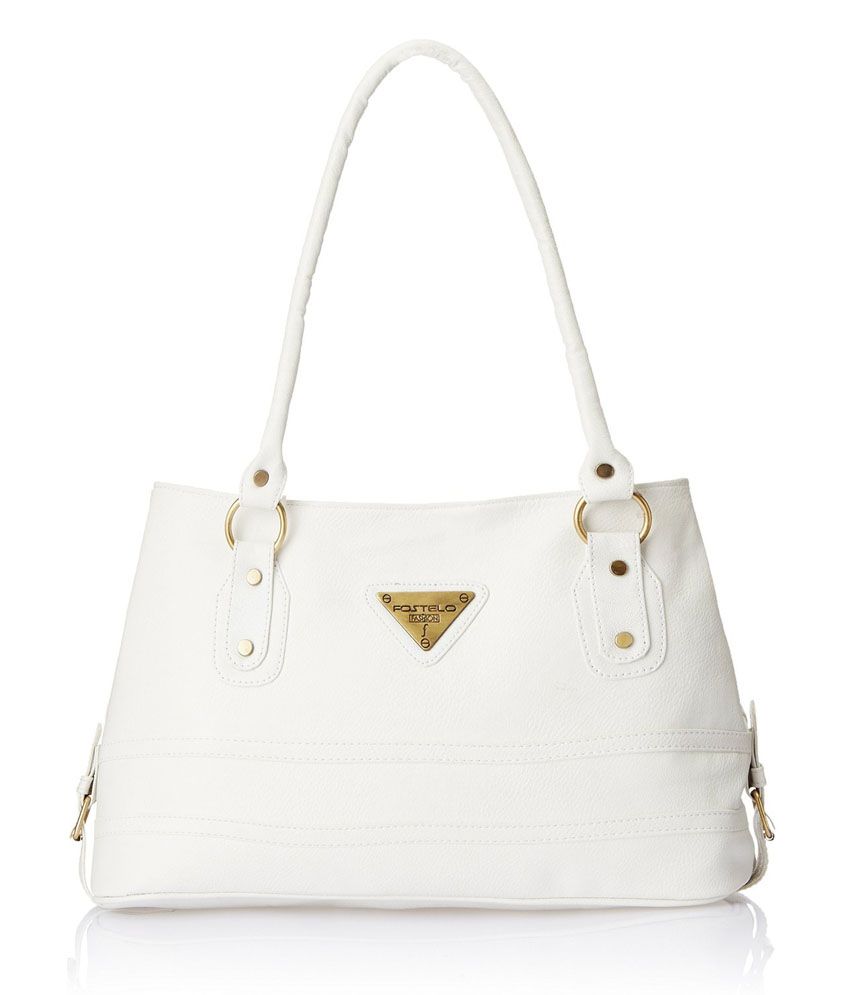 Fostelo White Faux Leather Shoulder Bag - Buy Fostelo White Faux Leather Shoulder Bag Online at ...