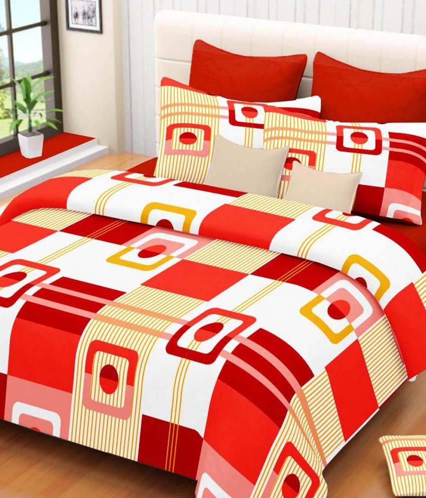 Oswal Abstract Satin Double Bedsheet with 2 pillow cover Buy Oswal