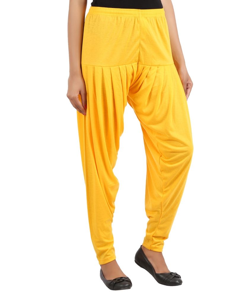 PNR Yellow Blended Harem Pants Price in India - Buy PNR Yellow Blended ...