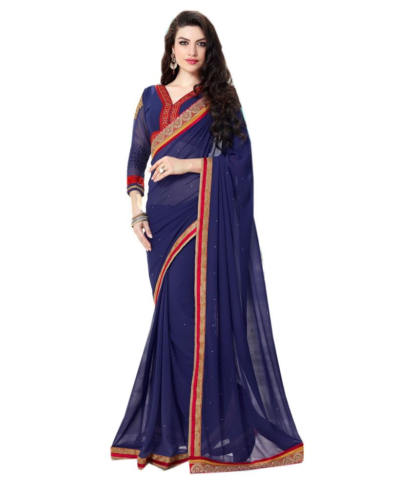 party wear pure chiffon saree