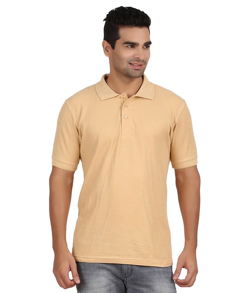 Corpone Beige Polo T-shirt - Buy Corpone Beige Polo T-shirt Online at ...