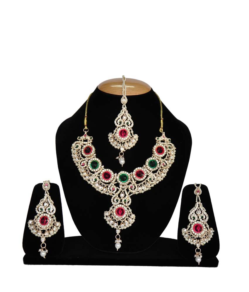 Fashion Square Multicolour Alloy Necklace Set Buy Fashion Square