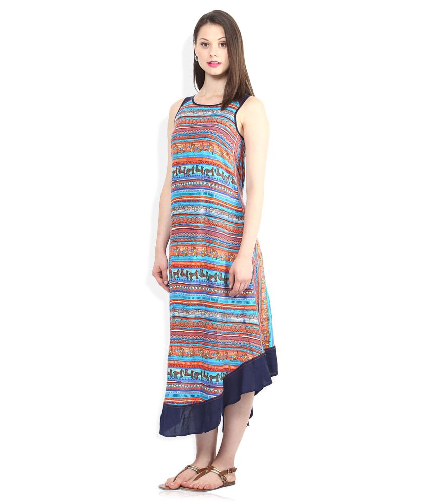 Global Desi Blue Dress - Buy Global Desi Blue Dress Online at Best ...