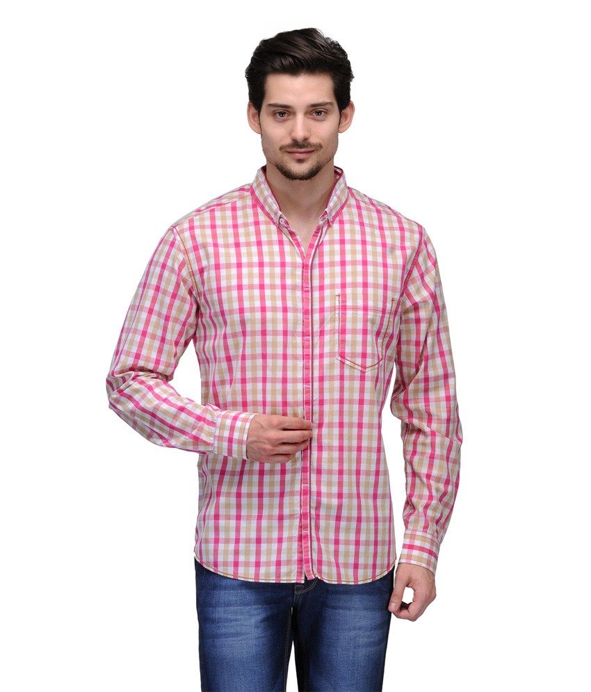 pink casual shirt