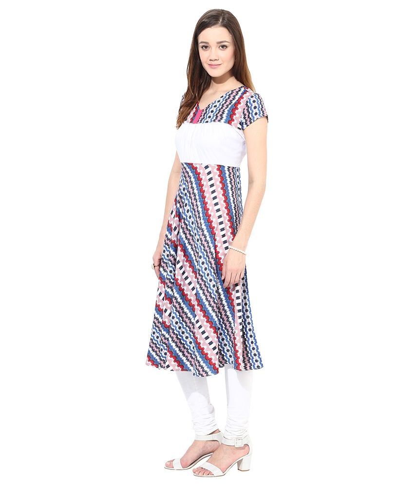 white anarkali kurta online