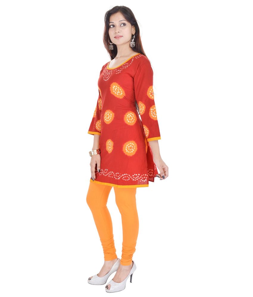 Rajasthani Sarees Red Cotton Kurti Buy Rajasthani Sarees Red Cotton