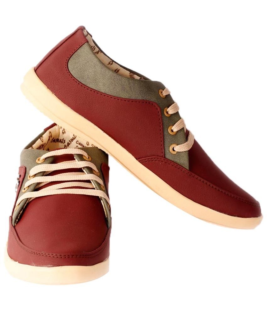 maroon shirt combination shoes