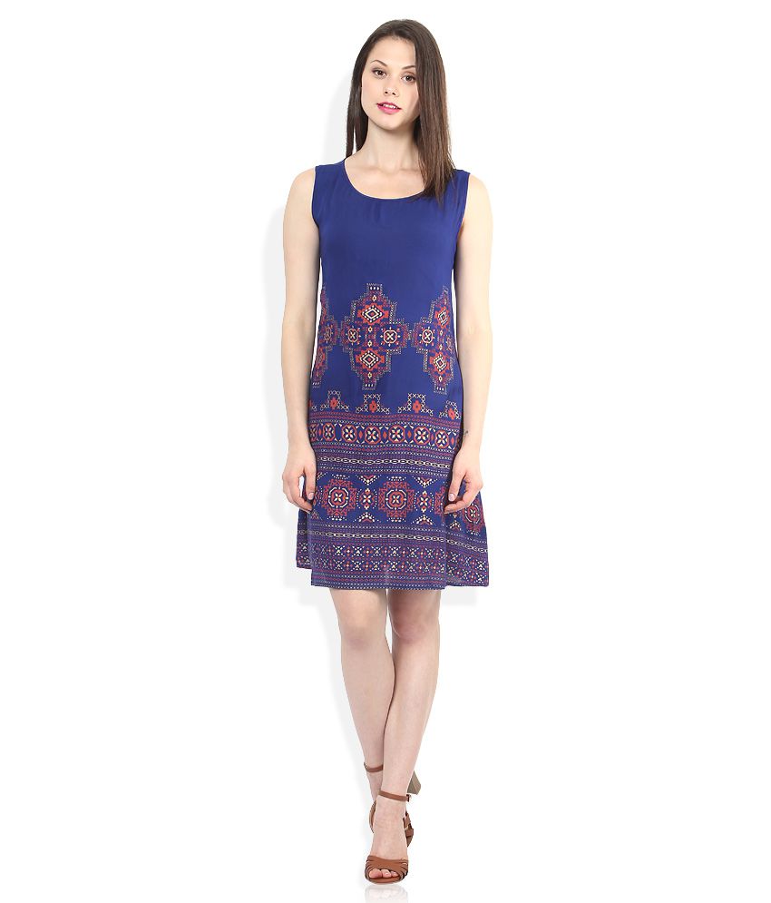 Global Desi Blue Dress - Buy Global Desi Blue Dress Online at Best ...