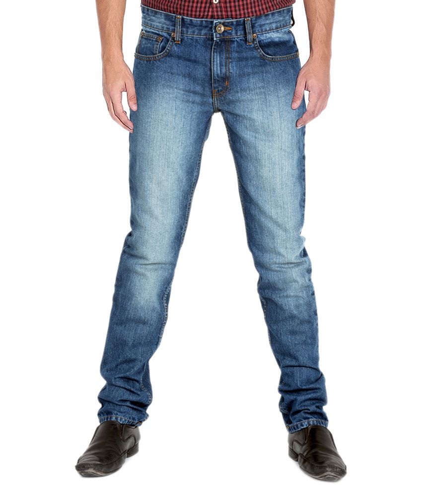 Indigen Blue Slim Fit Jeans - Buy Indigen Blue Slim Fit Jeans Online at ...