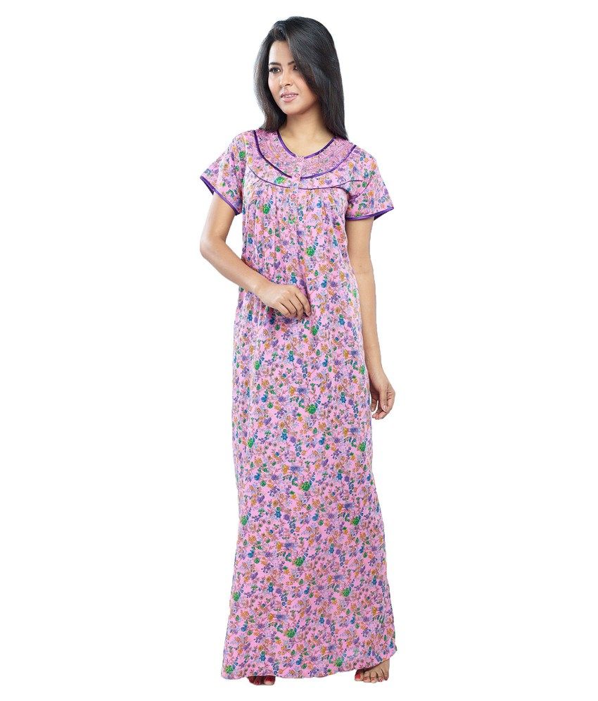 Buy Juliet Pink Viscose Nighty Online at Best Prices in