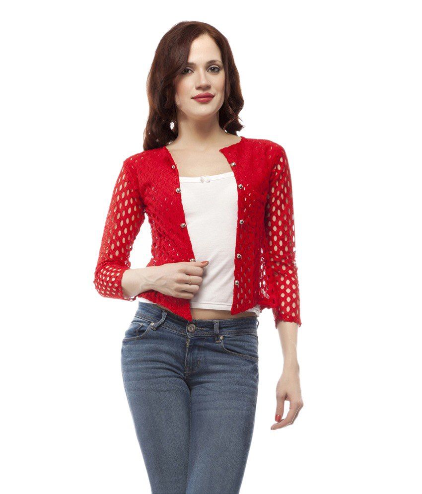 red shrug new look