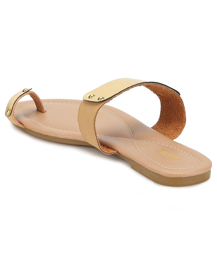 shiny beige flats