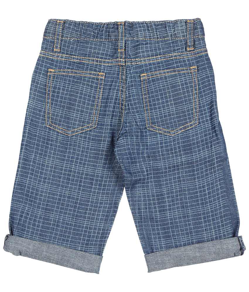People Blue Checkered Shorts for Boys - Buy People Blue Checkered ...