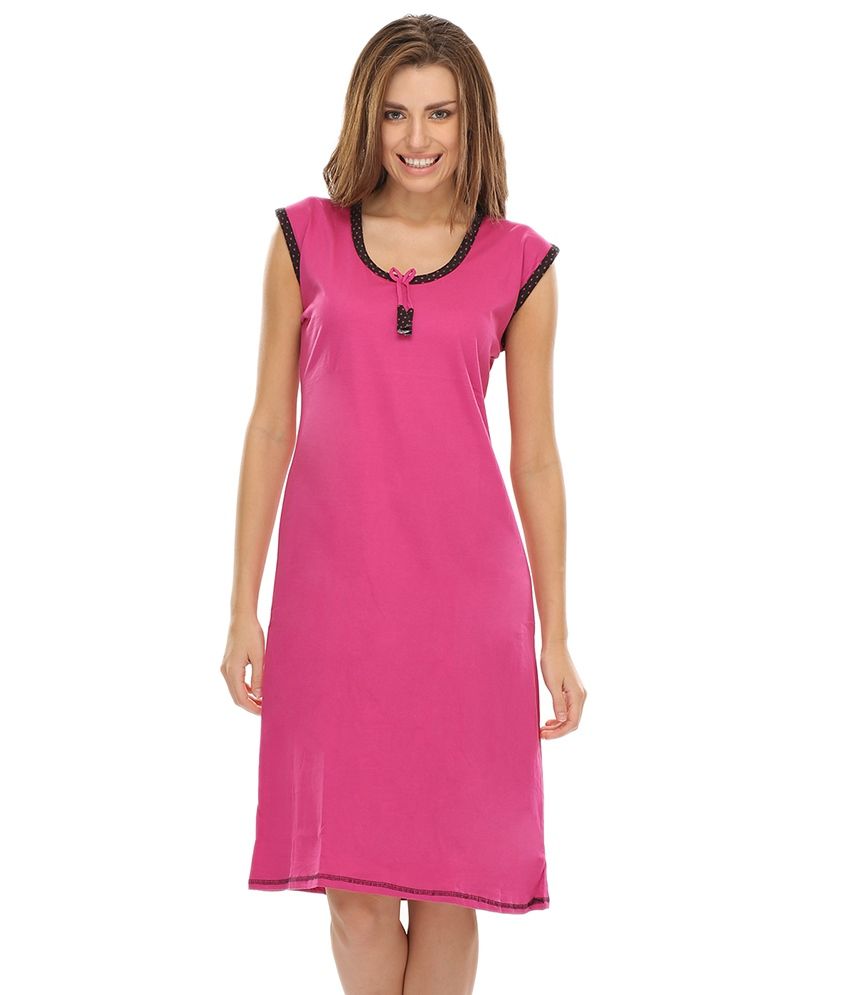 Buy Clovia Pink Cute Short Nighty Online at Best Prices in India - Snapdeal