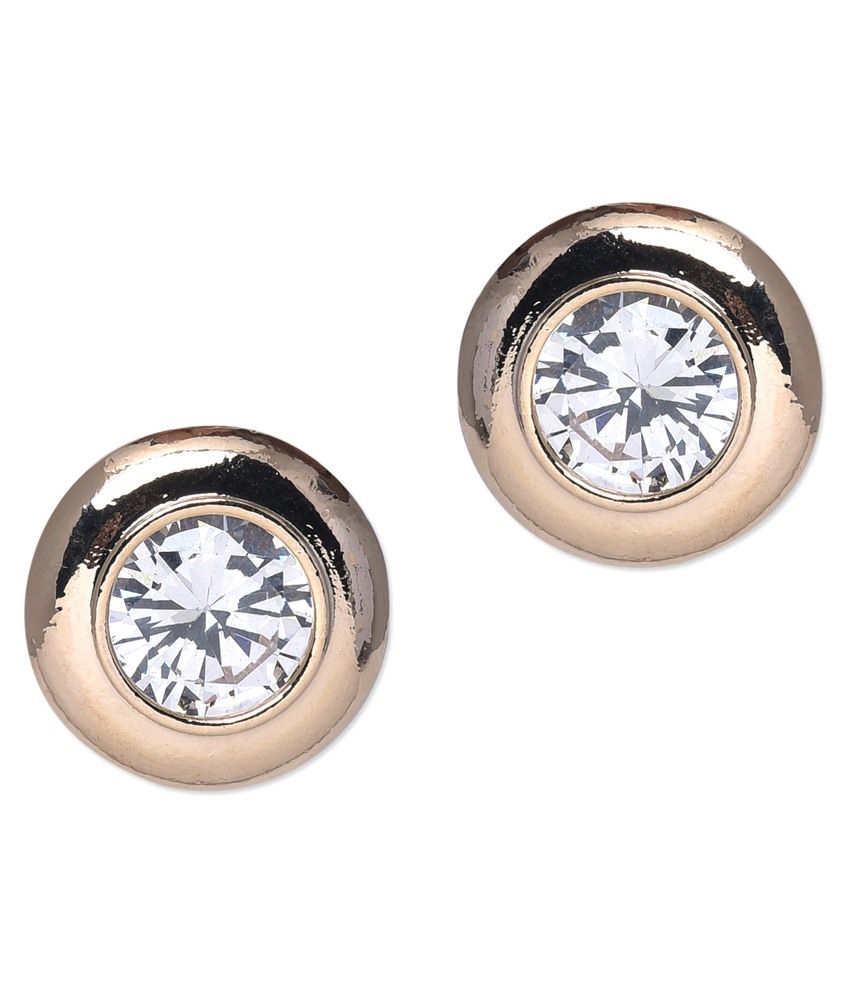 BGS Golden Alloy Stud Earrings - Buy BGS Golden Alloy Stud Earrings ...