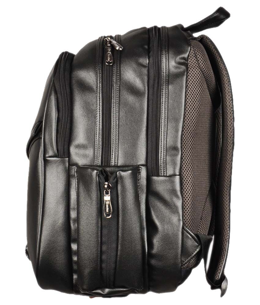 Novelty Black Leatherite Laptop Smart Backpack Buy Novelty Black Leatherite Laptop Smart