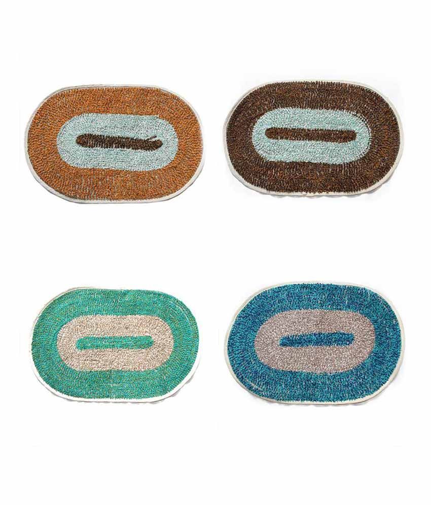 Door Mats Cotton Floor Mat Combo of 4 Buy Door Mats Cotton Floor Mat