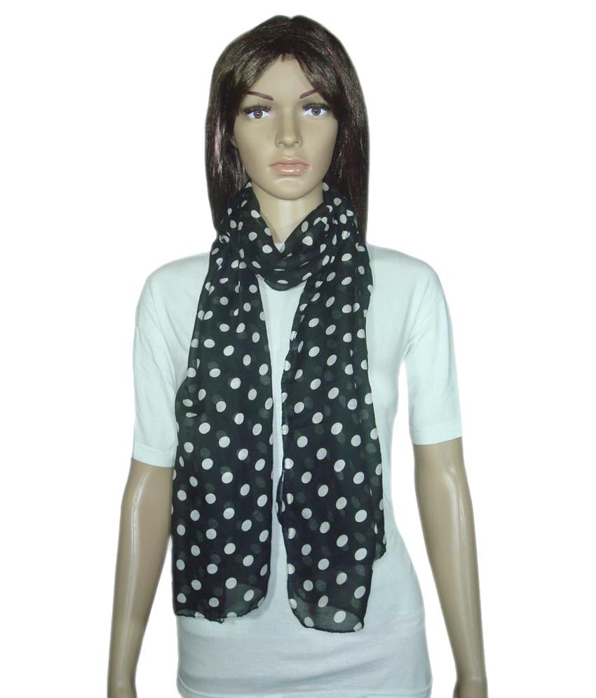 Ryan Fashion Black Cotton Scarf Buy Online at Low Price