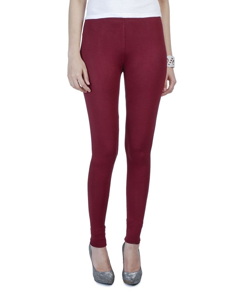 Bbe Maroon Cotton Leggings - Pack of 10 Price in India - Buy Bbe Maroon ...