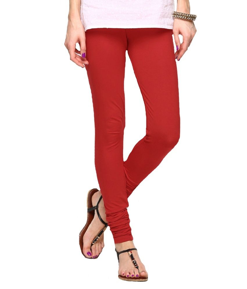 Bbe Red Cotton Leggings - Pack of 10 Price in India - Buy Bbe Red ...
