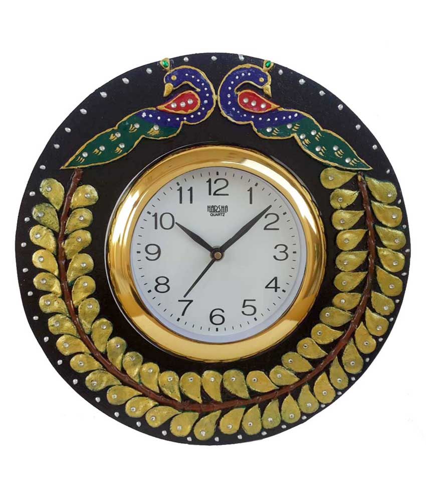 Divinecrafts PapierMache Peacock Wall Clock Buy Divinecrafts Papier