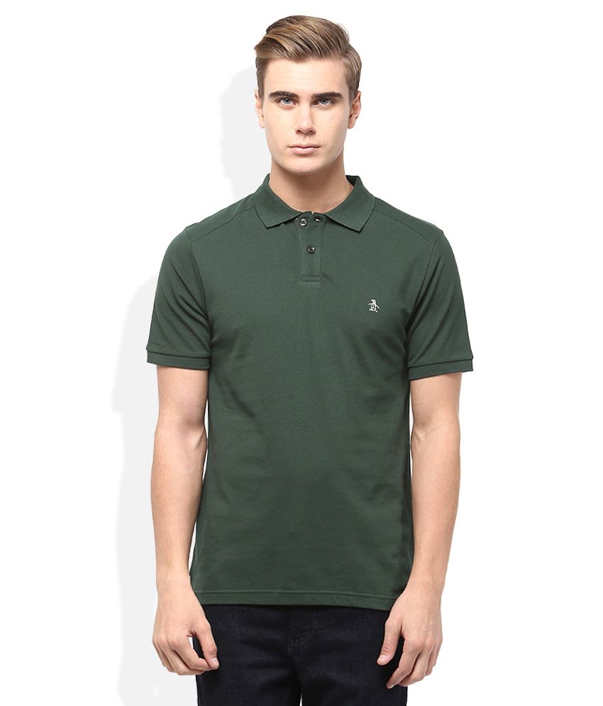 original penguin green polo