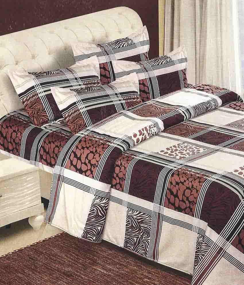 Dreaming Cotton Multicolour Double Bed Sheet with 2 Pillow Covers Buy