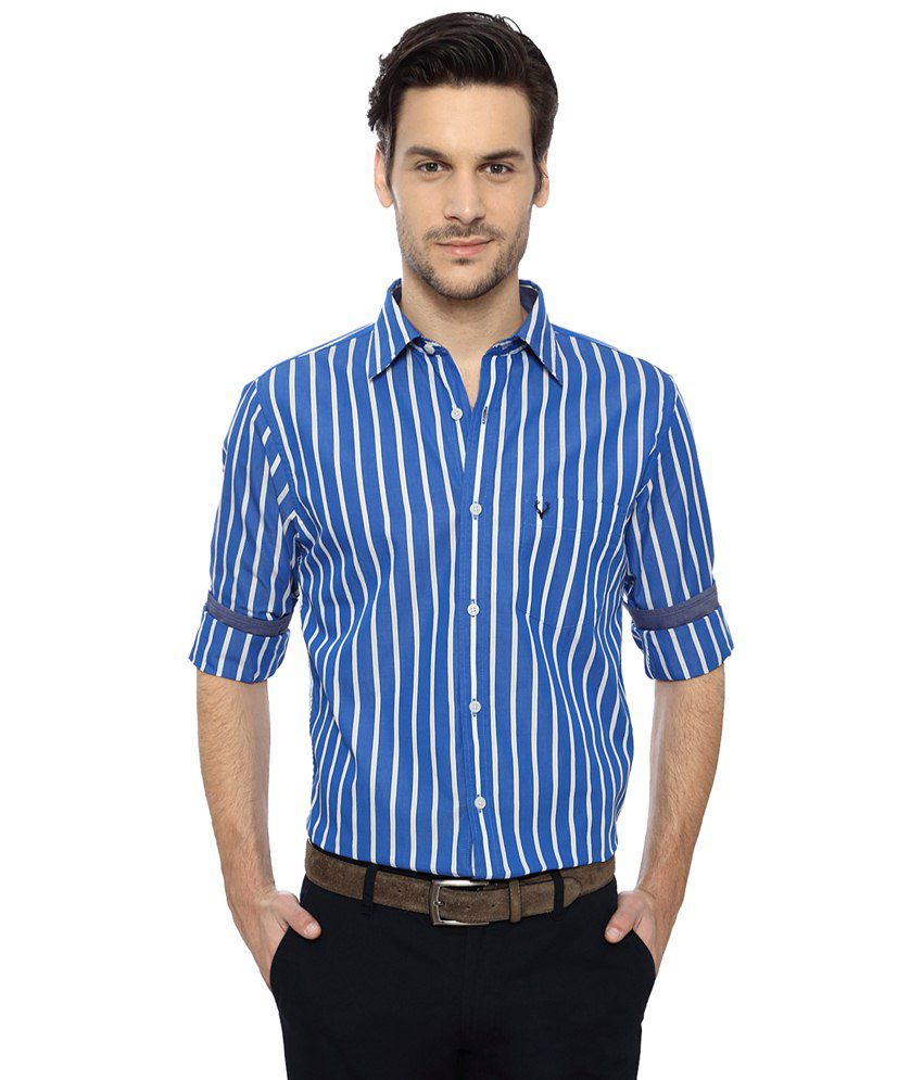Allen Solly Blue & White Shirt for Men - Buy Allen Solly Blue & White ...
