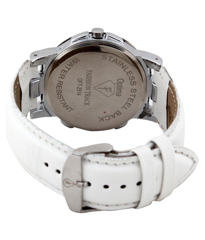 Optima White Wrist Watch Buy Optima White Wrist Watch Online at Best
