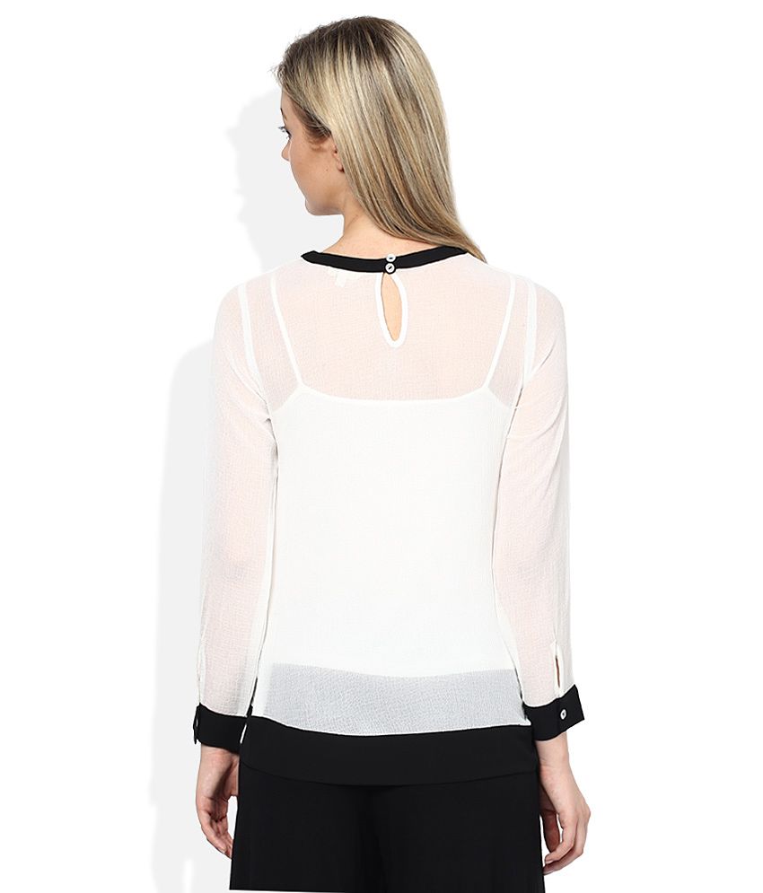 AND White & Black Sheer Top Buy AND White & Black Sheer Top Online at Best Prices in India on