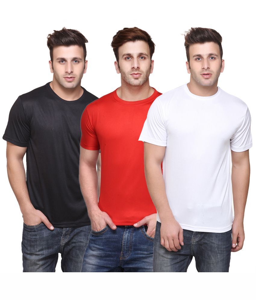     			Funky Guys Multicolor Cotton Blend T - Shirt - Pack of 3