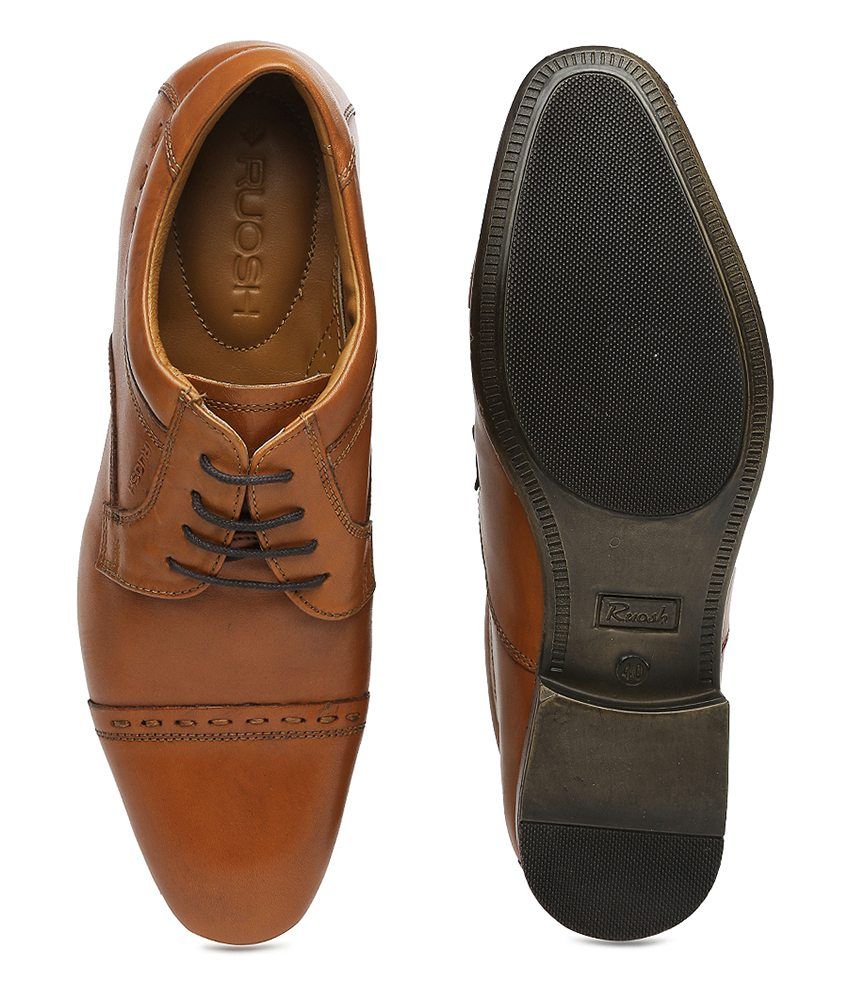 ruosh tan formal shoes
