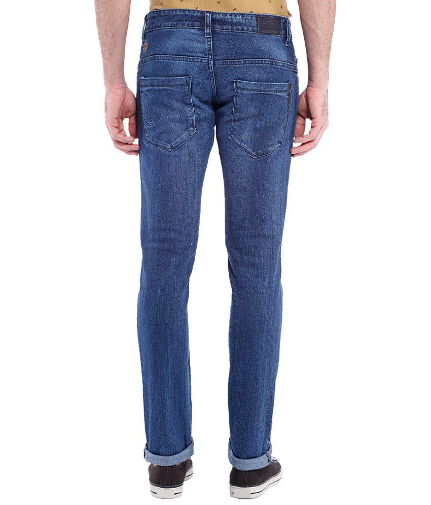 Vintage Dark Blue Slim Fit Jeans for Men - Buy Vintage Dark Blue Slim ...