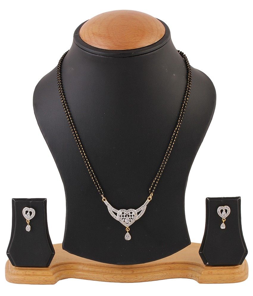     			Youbella Silver Alloy Mangalsutra Set With Chain