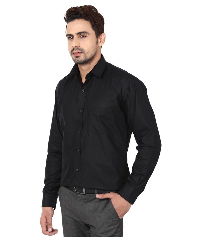 Pack Of 4 Black Cotton Shirt - Buy Pack Of 4 Black Cotton Shirt Online ...