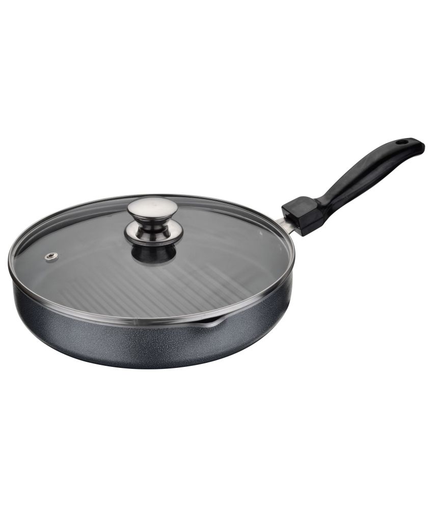 Bright Non Stick Fry Grill Pan with Glass Lid 230 3MM Buy Online at