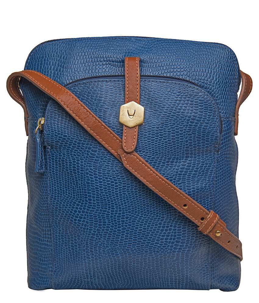 Hidesign Sb Mensa 02 Blue Leather Sling Bag - Buy Hidesign Sb Mensa 02 ...