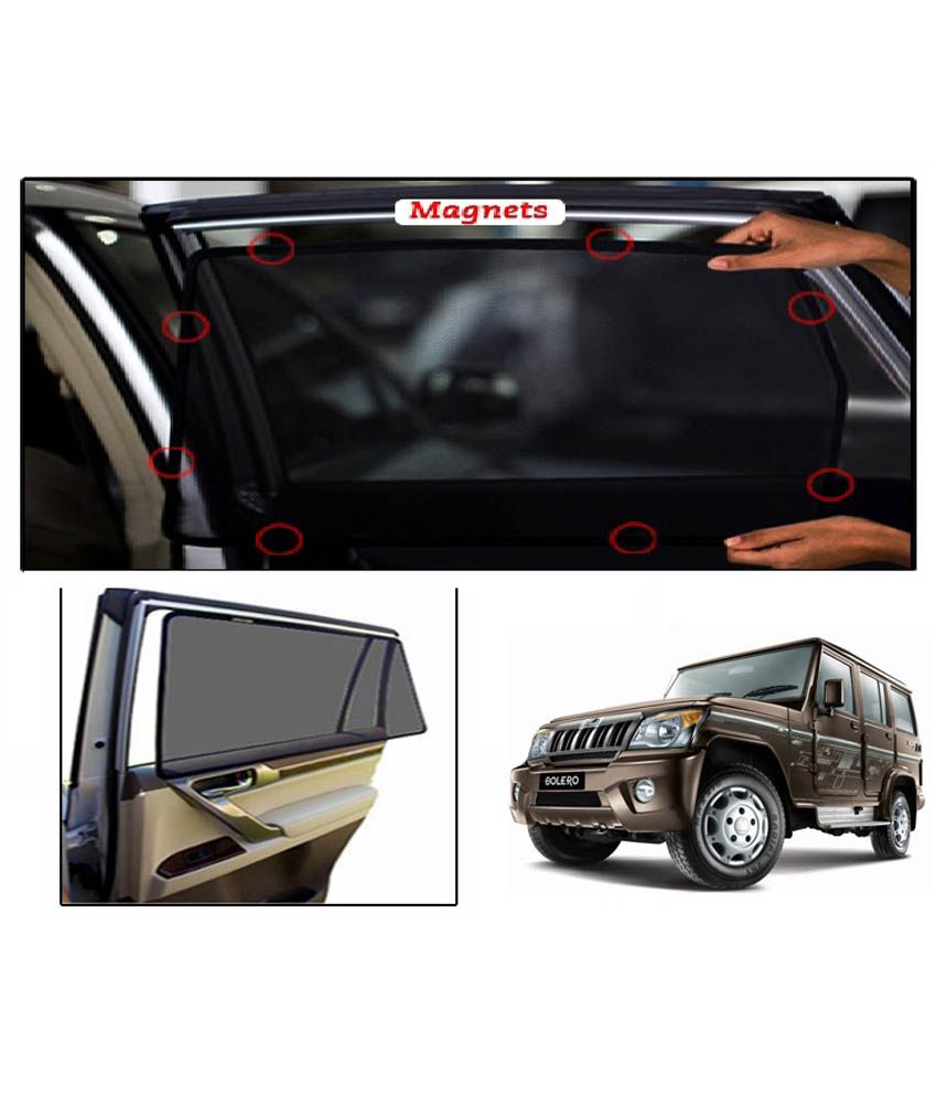 Spedy Black Car Sunshades For Tata Safari 2.2 Dicor Set Of 6