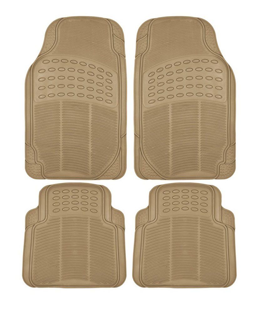 Spedy Beige  Rubber Car Floor Foot Mats For Mahindra Xylo  