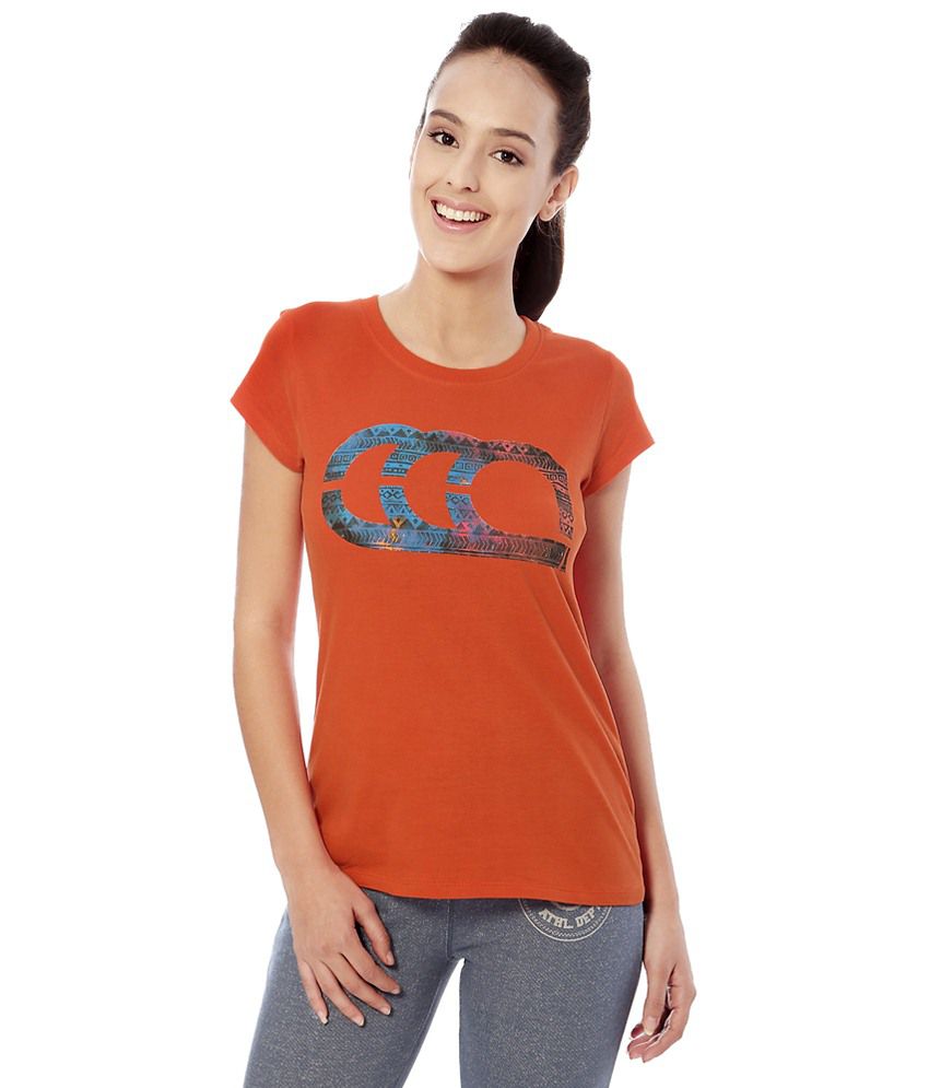 Buy Ajile by Pantaloons Orange Logo Print T Shirt Online at Best Prices ...