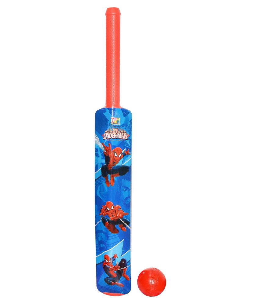 Disney Spiderman Red Ultimate Plastic Bat And Ball Big Size Buy