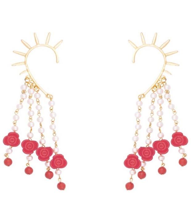 Kbe Pink Alloy Ear Cuffs Buy Kbe Pink Alloy Ear Cuffs Online at Best