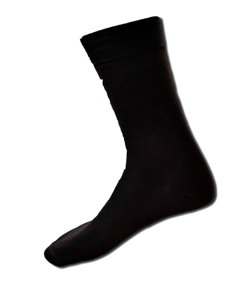 Footprints Black Formal Full Length Socks: Buy Online at Low Price in ...